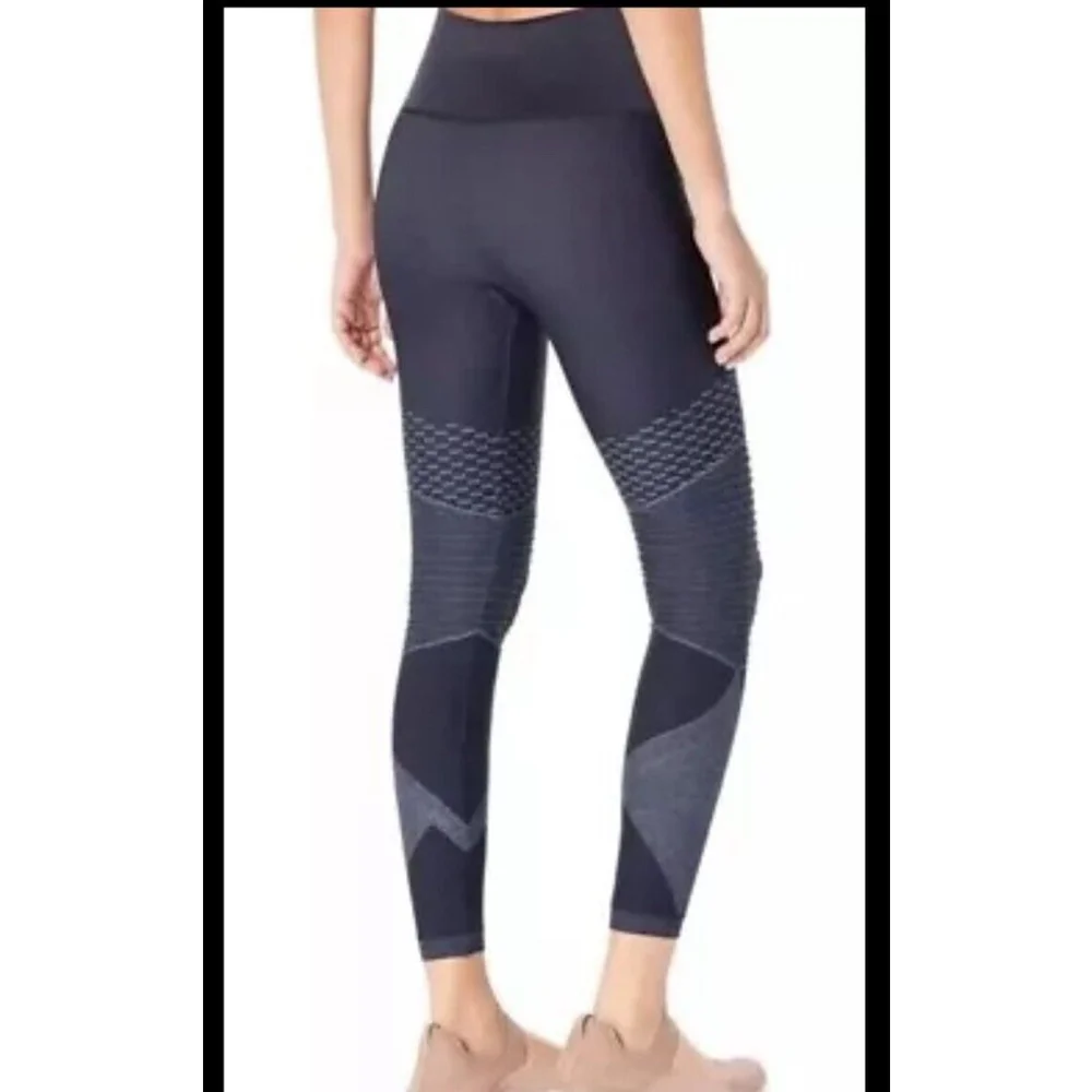 Spanx Women's Look At Me Now Seamless Moto Leggings Indigo Sky Sz L